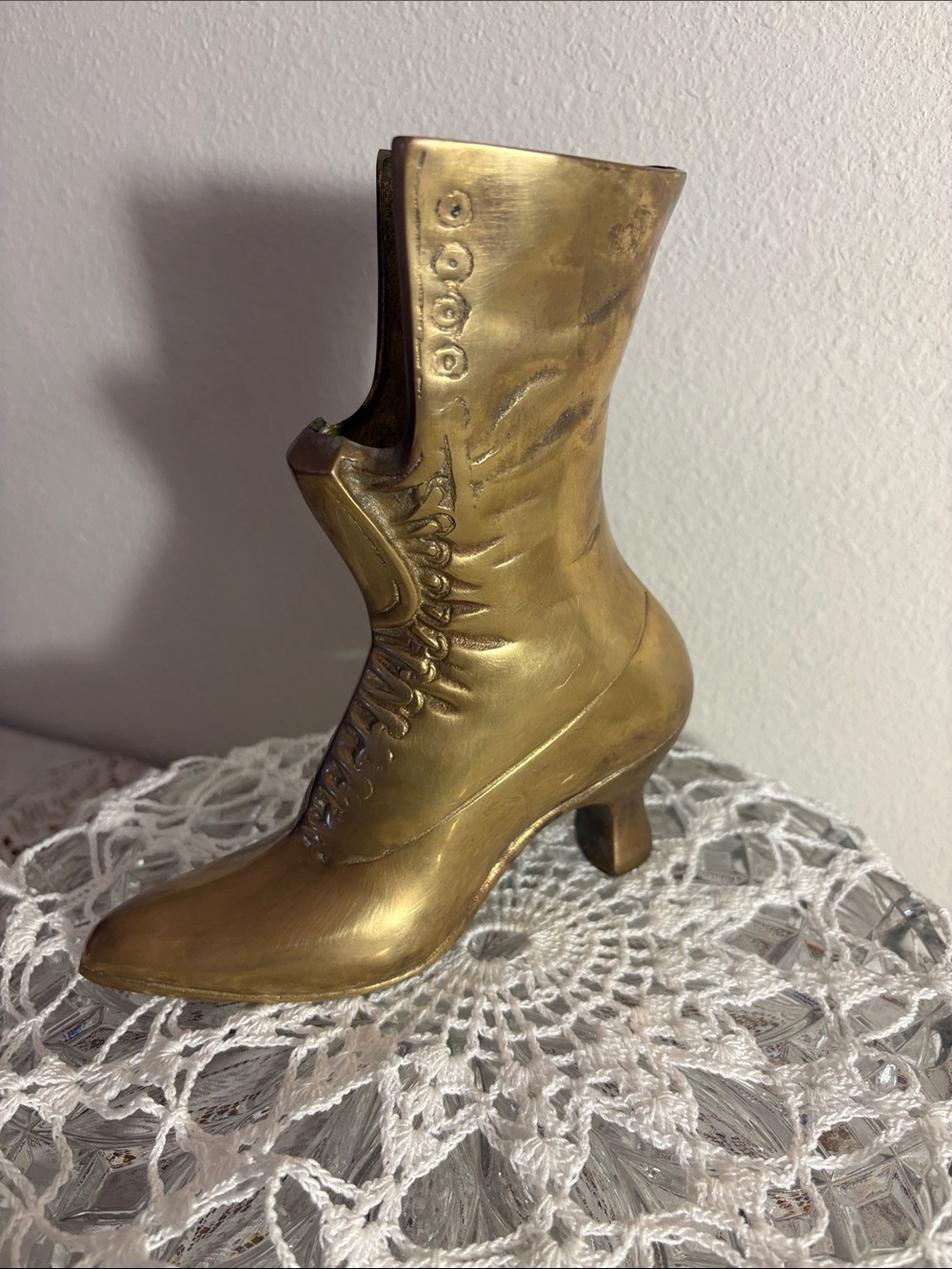 Vintage-Inspired Women's BRASS Boot Decorative Accent